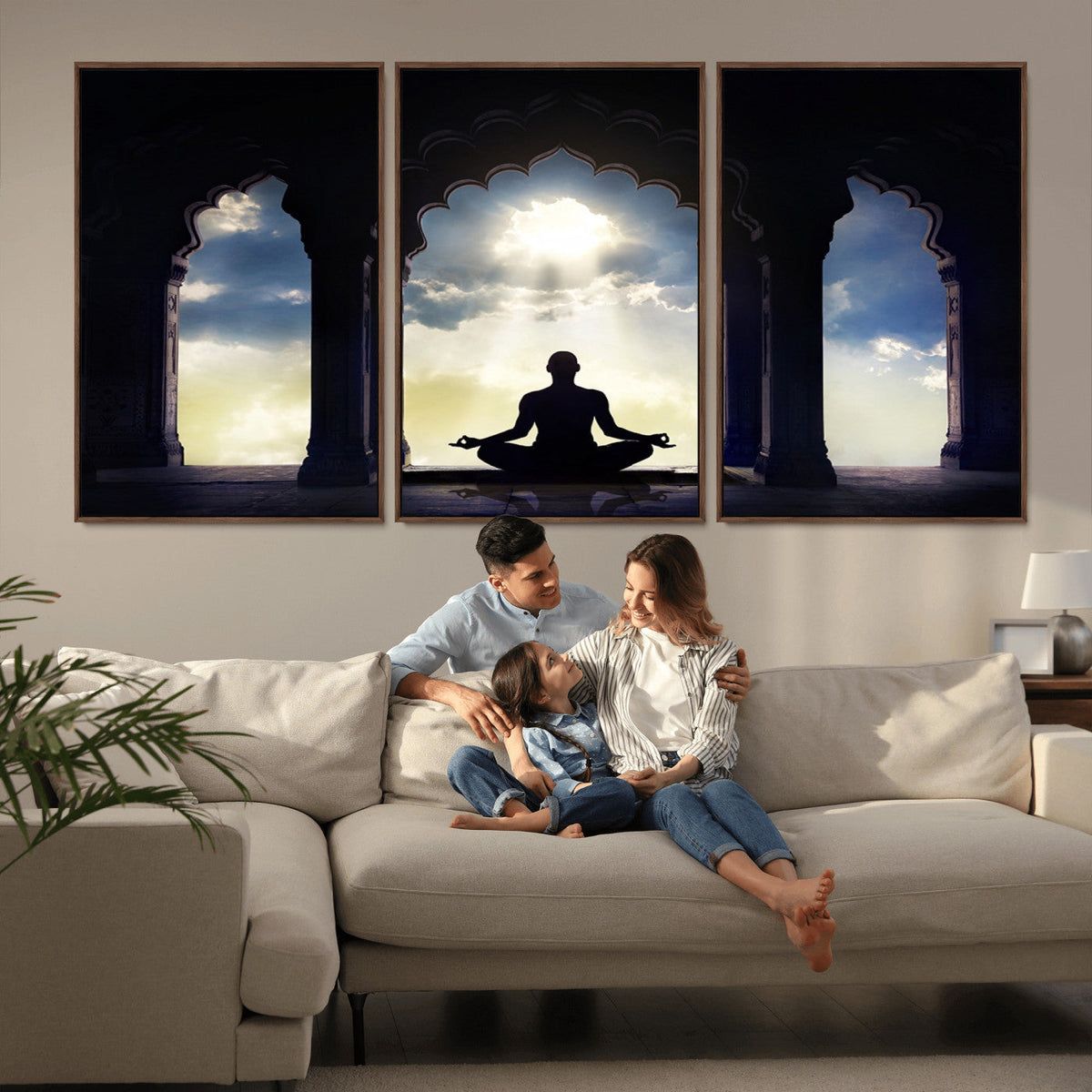 Women and Yoga Wall Art Canvas Print