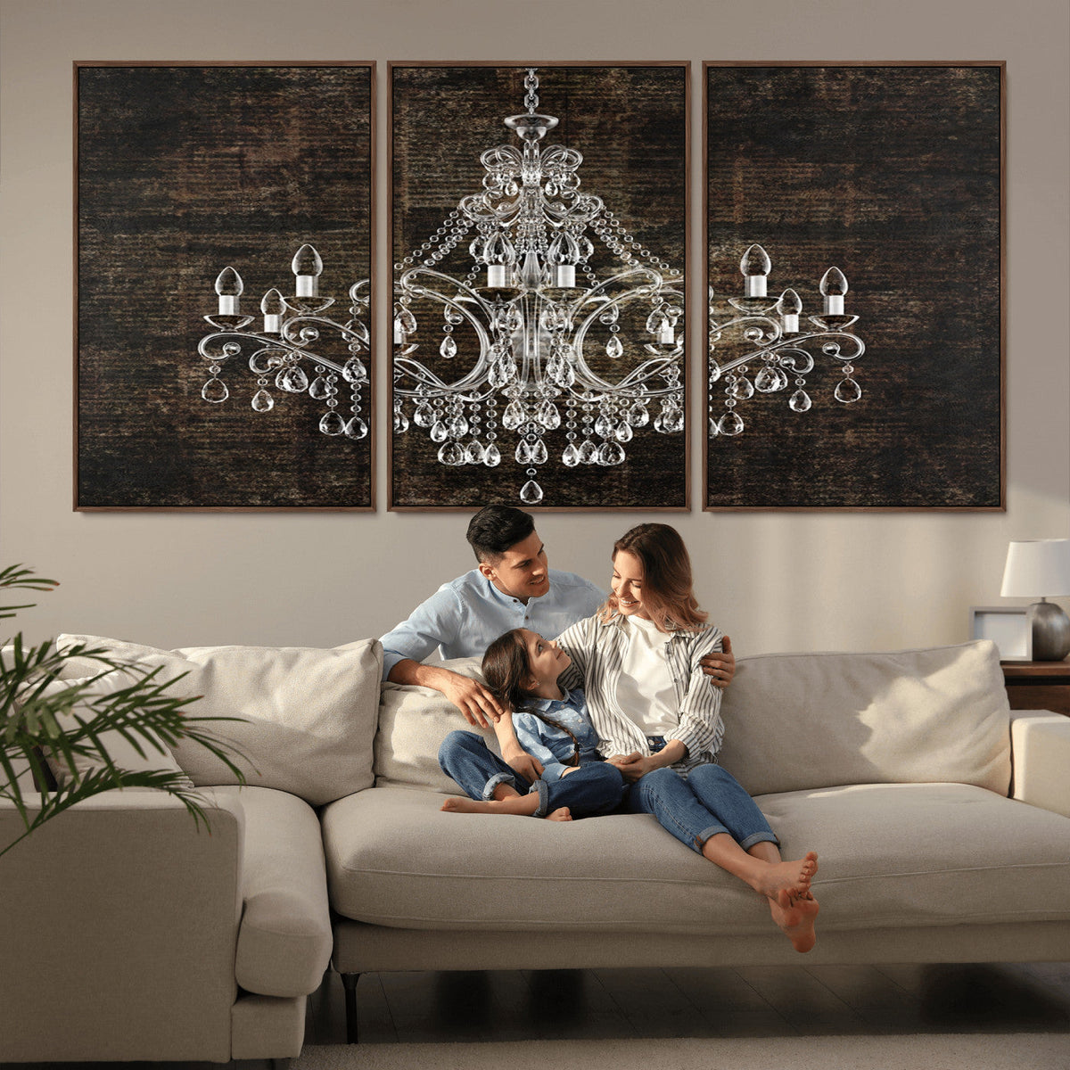 Rustic Chandelier Canvas Print
