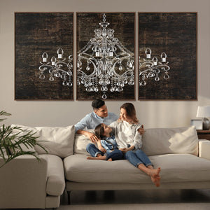 Rustic Chandelier Canvas Print