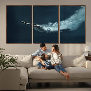 Swimmer Wall Art Canvas Print