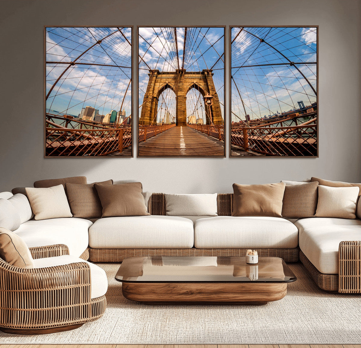 Brooklyn Bridge Manhattan Wall Art Canvas Print