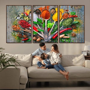 Spoonful of Spices Cooking Wall Art Canvas Print - Vibrant