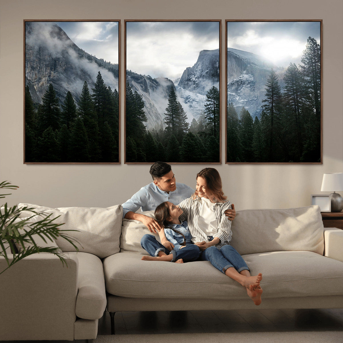 Yosemite National Park El Capitan Foggy Mountain Wall Art |