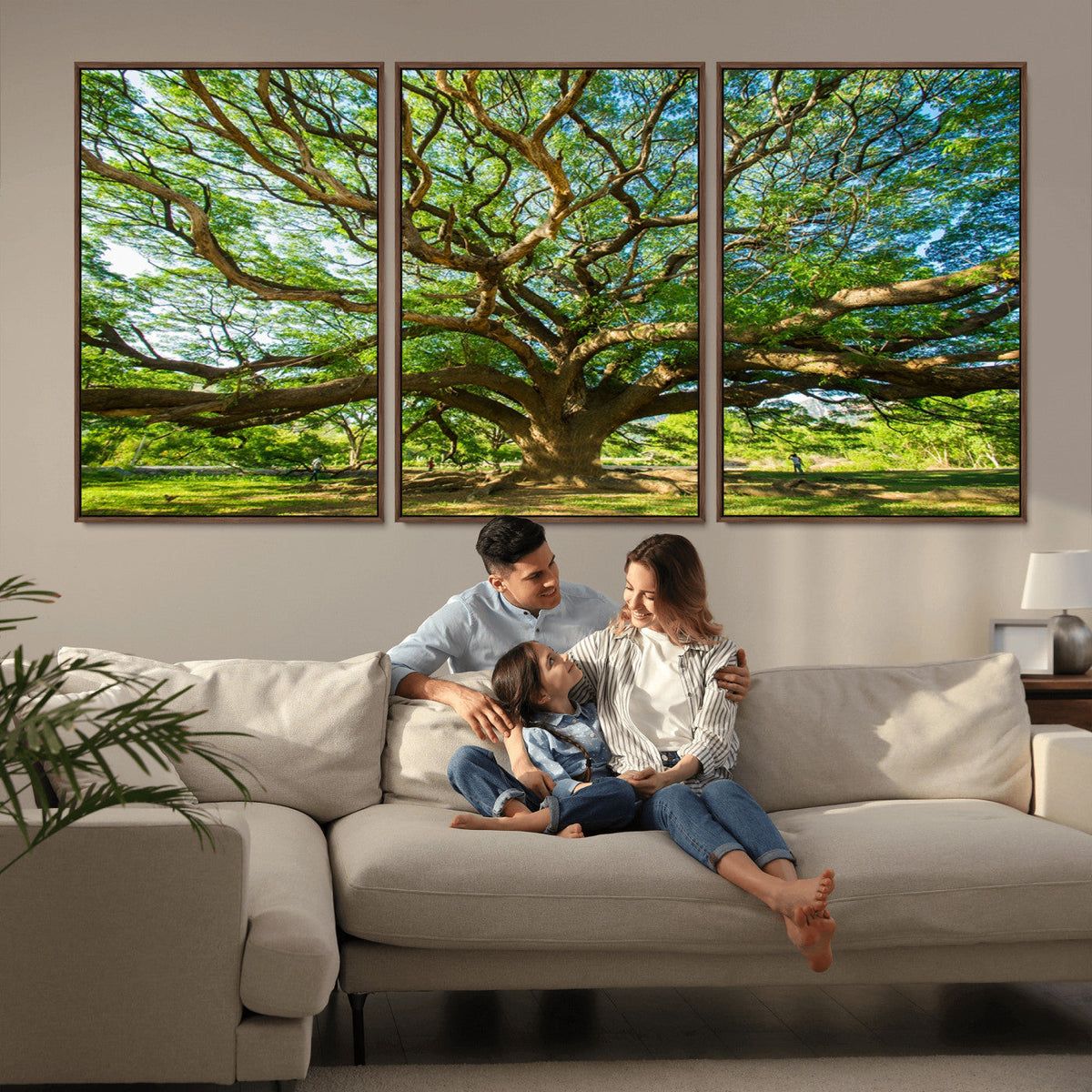 Majestic Oak Tree Wall Art – Serene Nature Canvas Print with