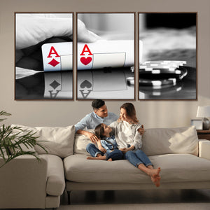 Aces Poker Art Poker Game Wall Art Canvas Print