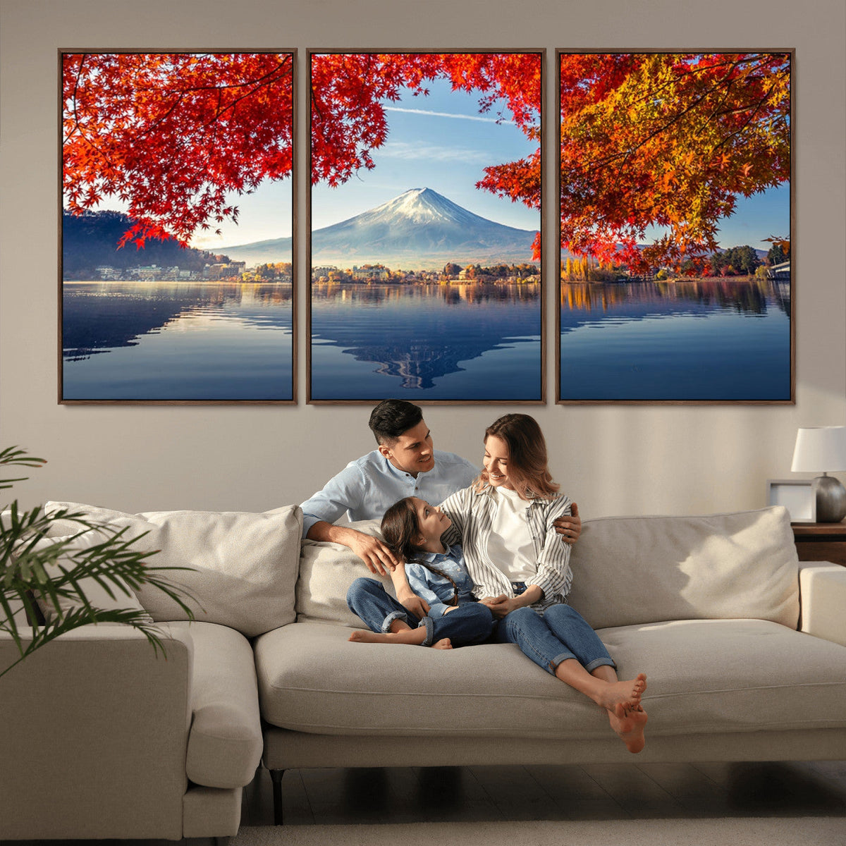 Mount Fuji Canvas Wall Art Japan Autumn Mountain Canvas