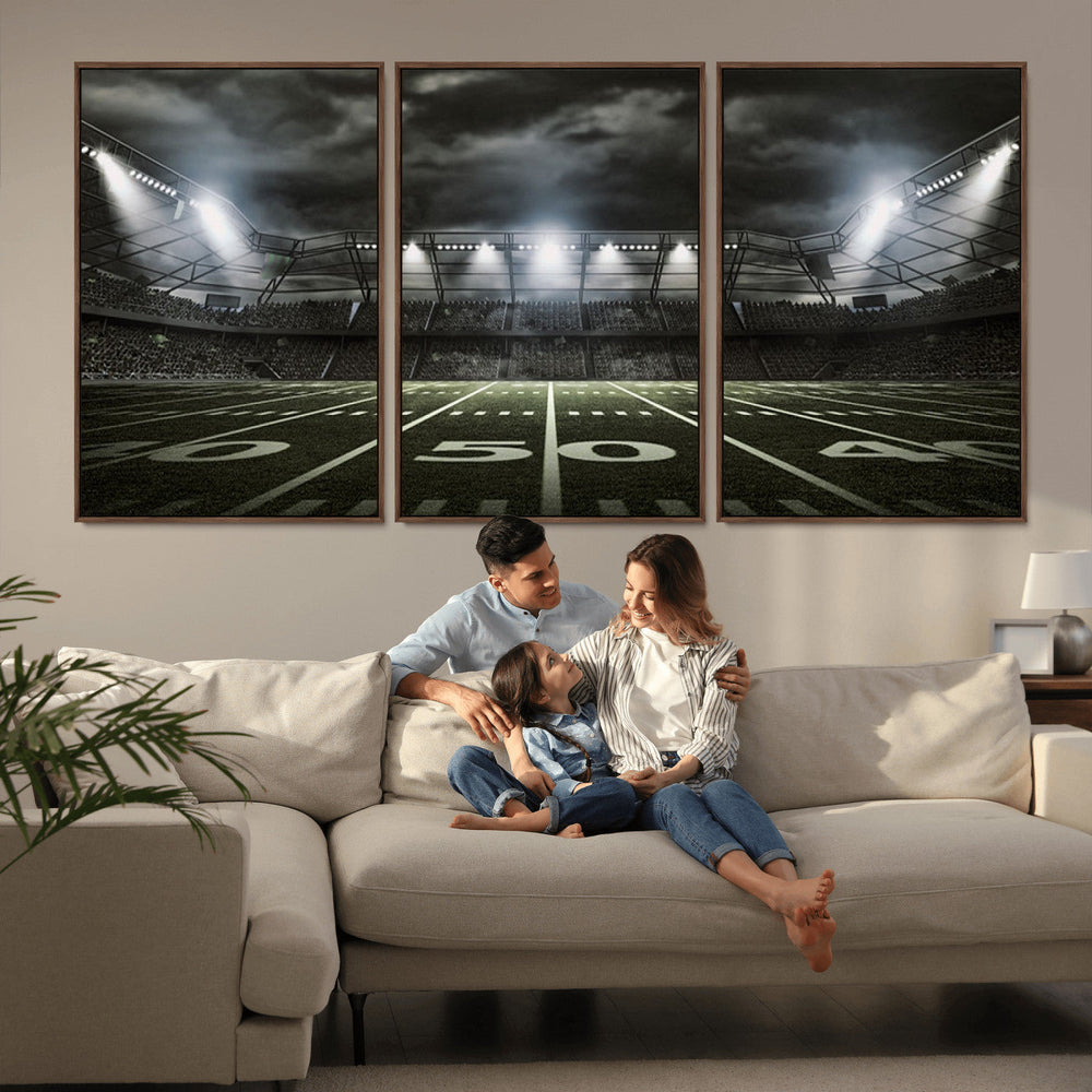 American Football Stadium Wall Art Canvas Print, Stadium