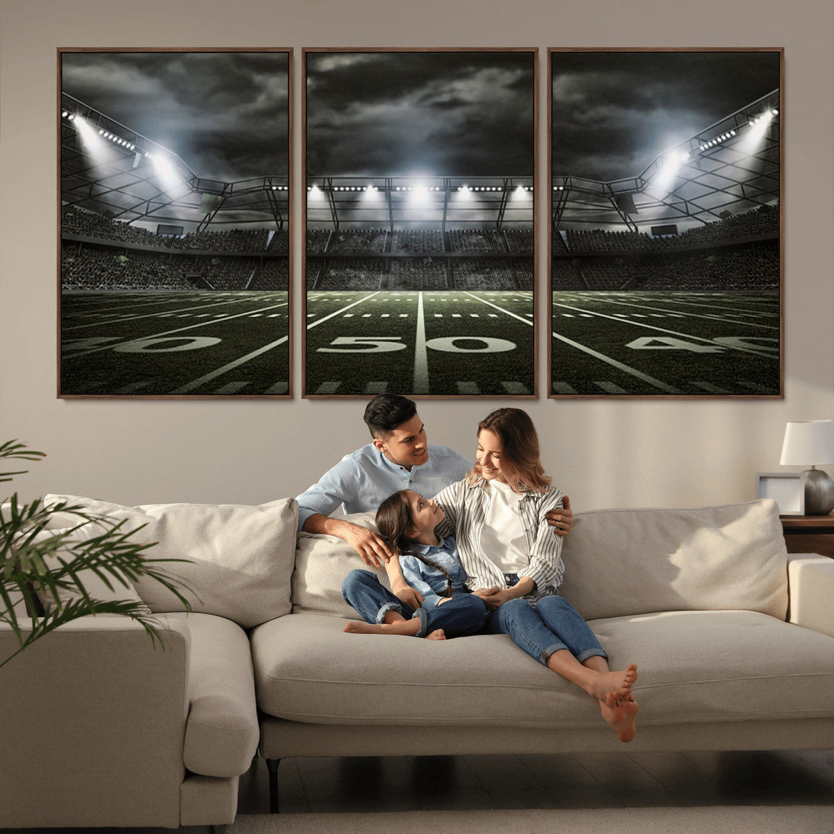 American Football Stadium Wall Art Canvas Print, Stadium
