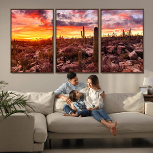 Arizona Desert Print, Western Cowboy Wall Art Print