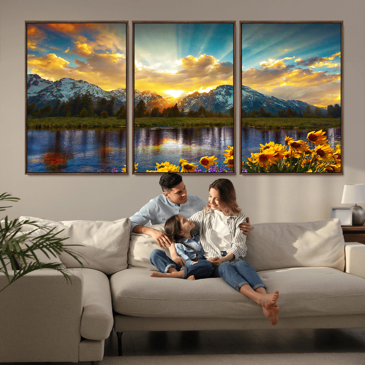 Grand Teton Park Sunrise Wall Art – Vibrant Landscape Canvas
