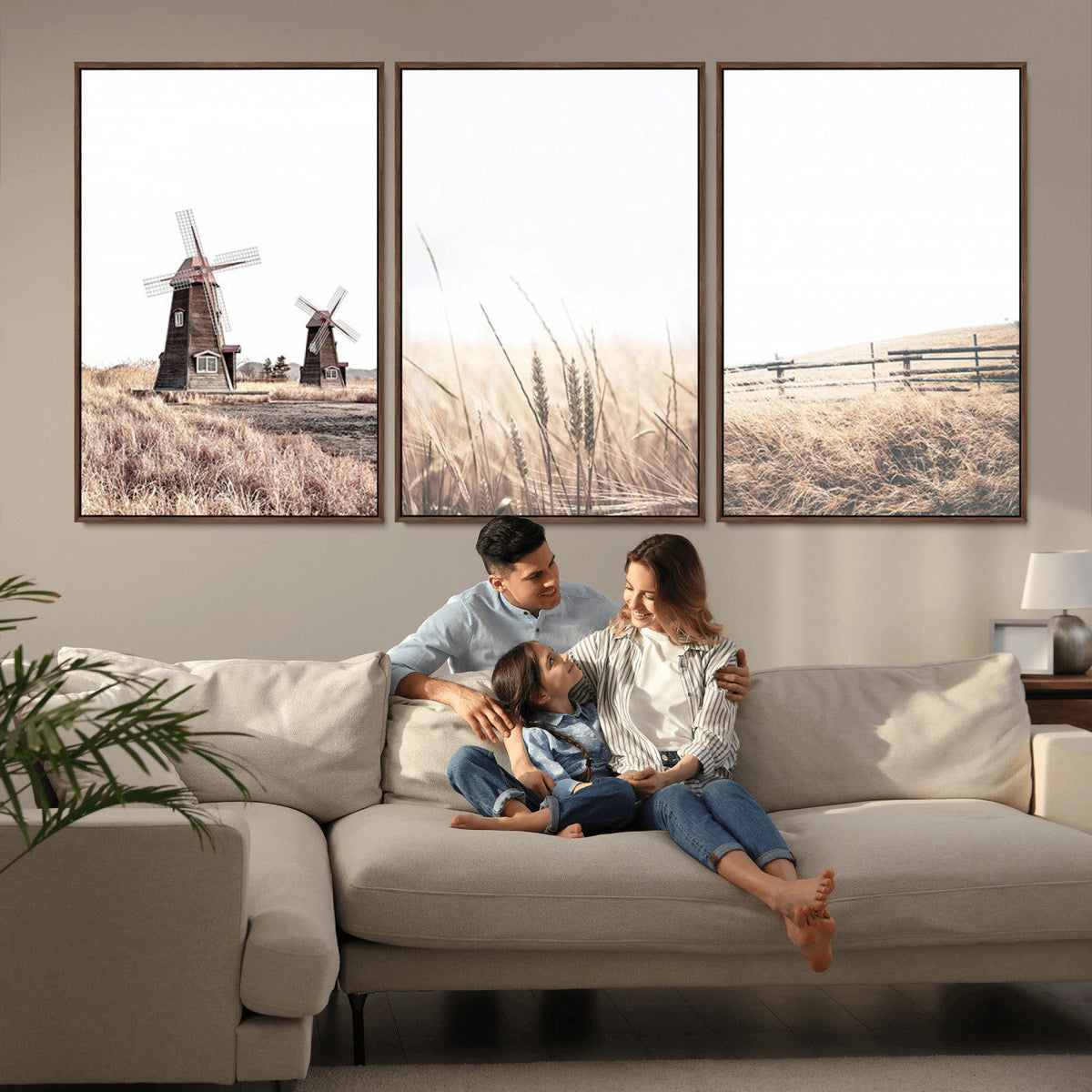 Farm Prints Set, Farmhouse Wall Art Canvas, Country House