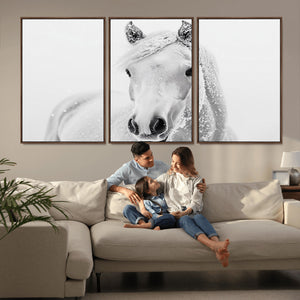 Majestic White Horse Wall Art | Ready to Hang and Framed |