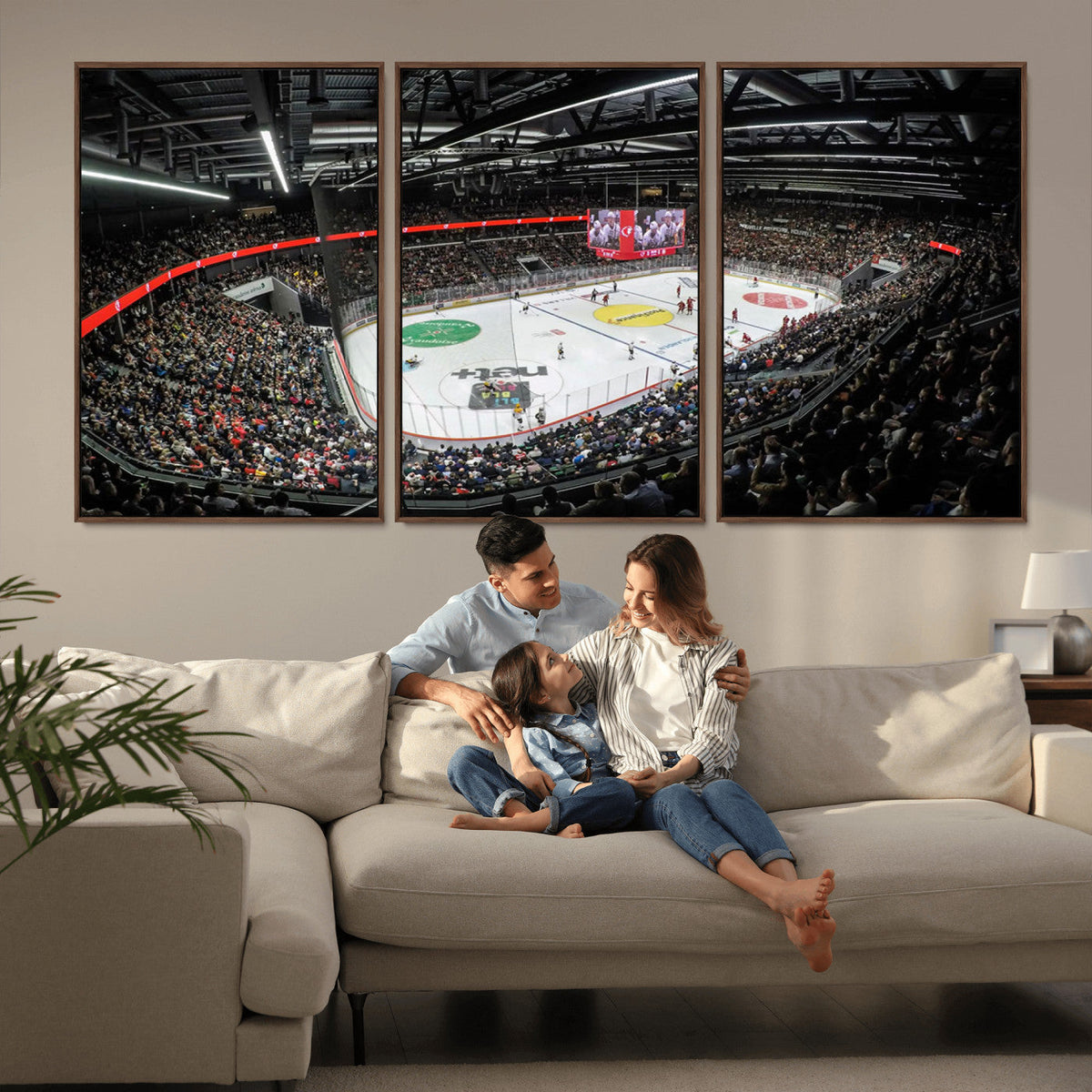 Vaudoise Lausanne Ice Hockey Arena Stadium Wall Art Canvas,