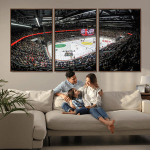 Vaudoise Lausanne Ice Hockey Arena Stadium Wall Art Canvas,