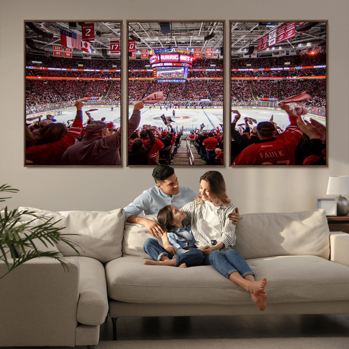 Carolina Hurricanes Ice Hockey Stadium Wall Art, Carolina