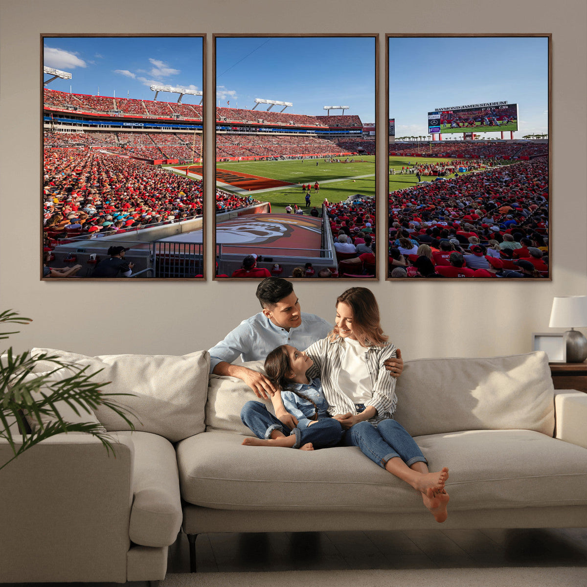 Florida Tampa Raymond James Stadium Wall Art Canvas Print -