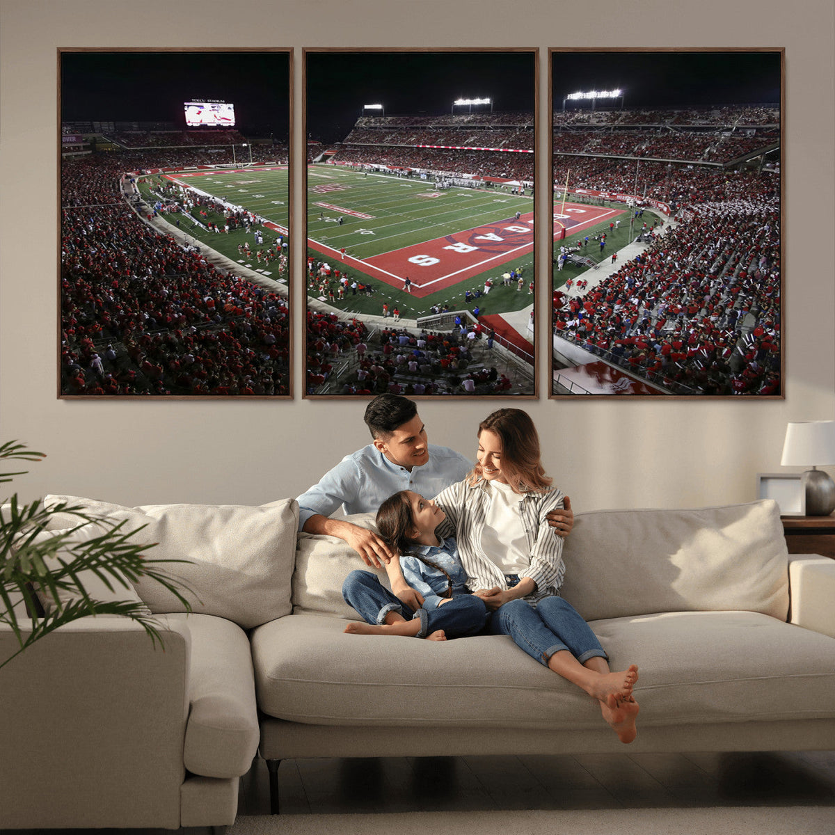 Houston Cougars Football Team Print - Houston TDECU Stadium