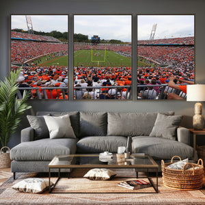 Virginia Cavaliers Football Team Print - Charlottesville Scott Stadium Print Wall Art Canvas