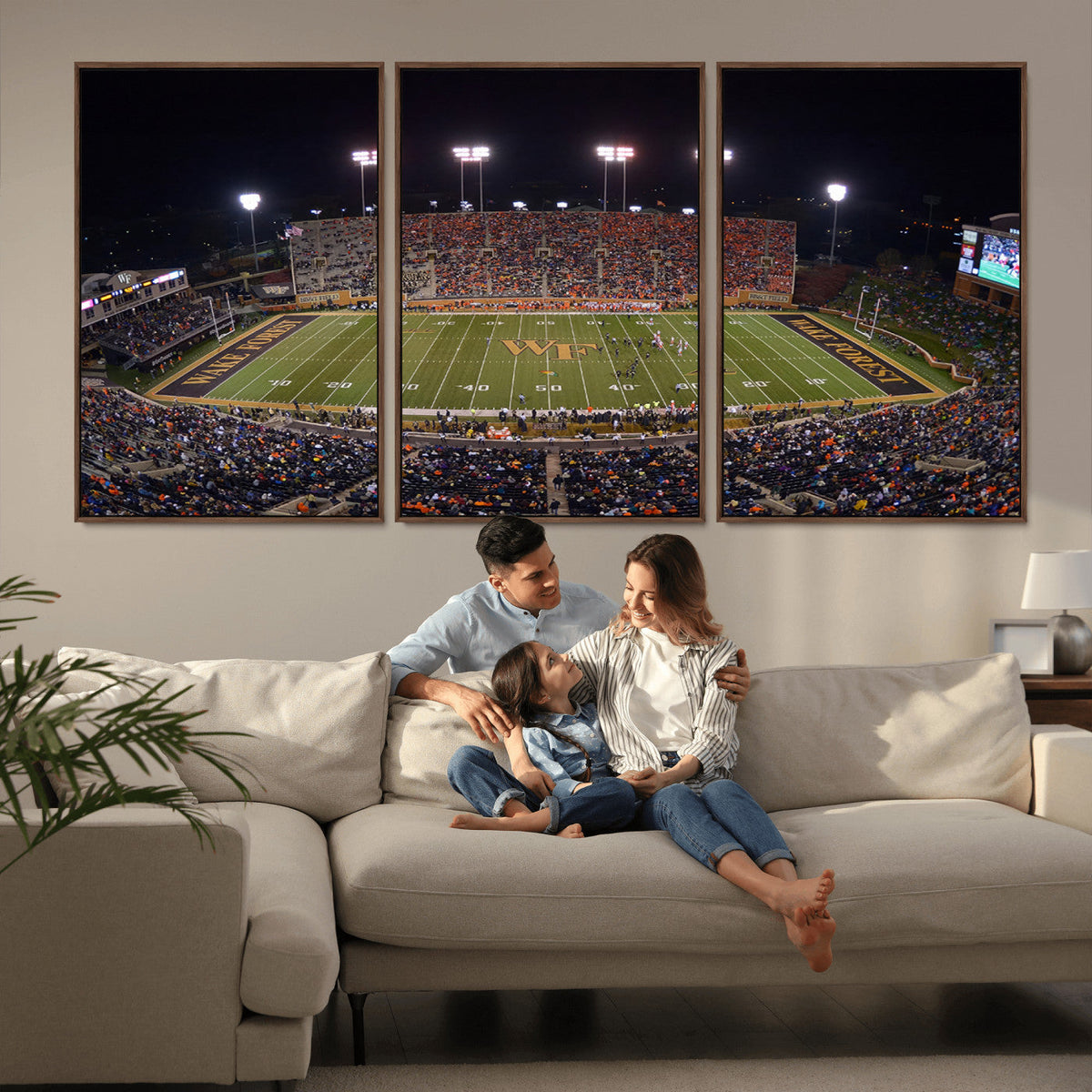 Demon Deacons Print Canvas, Football Team Print -