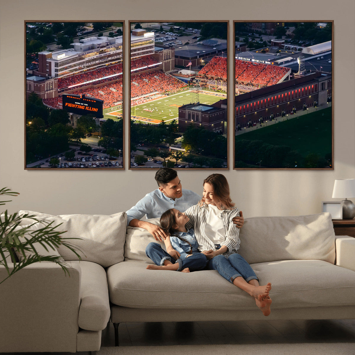 University of Illinois Fighting Illini Football Team Print -