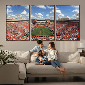 Oklahoma State Cowboys Football Team Print - Stillwater