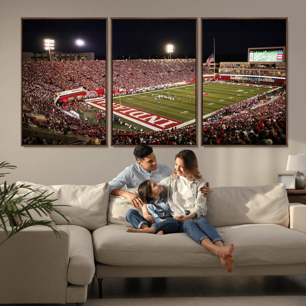 Indiana University Hoosiers Football Team Print Canvas -