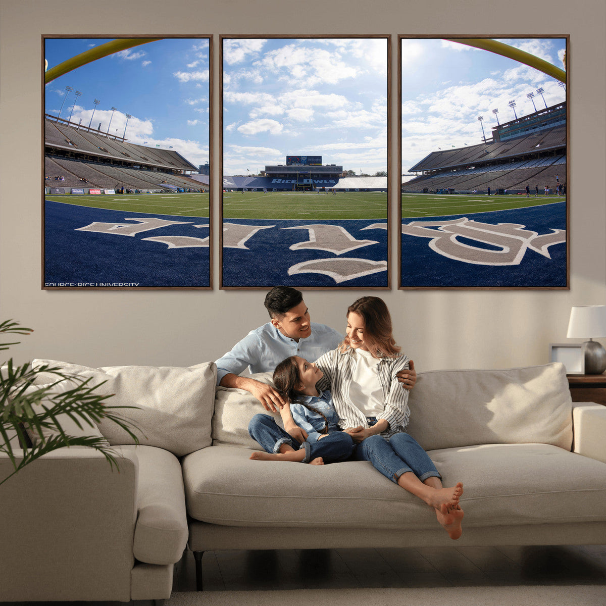 Rice University Owls Football Team Print - Houston Rice