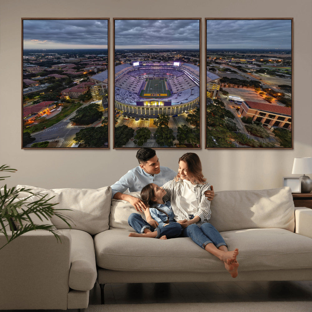 The Louisiana State University Tigers Football Team Print -