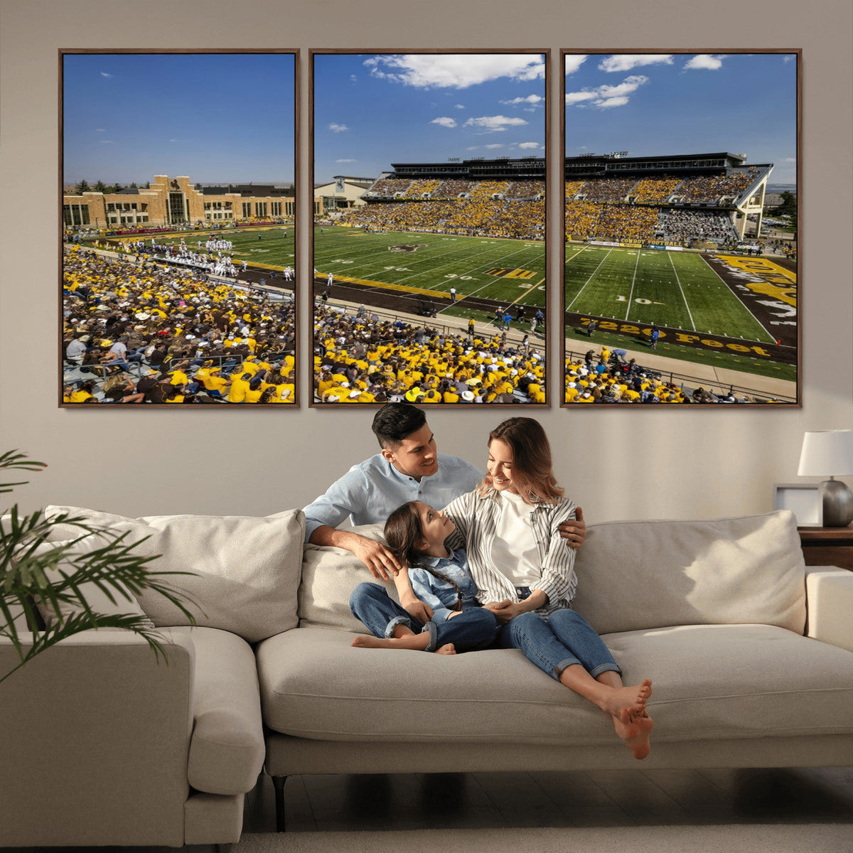 University of Wyoming Cowboys Football Team Print - Laramie