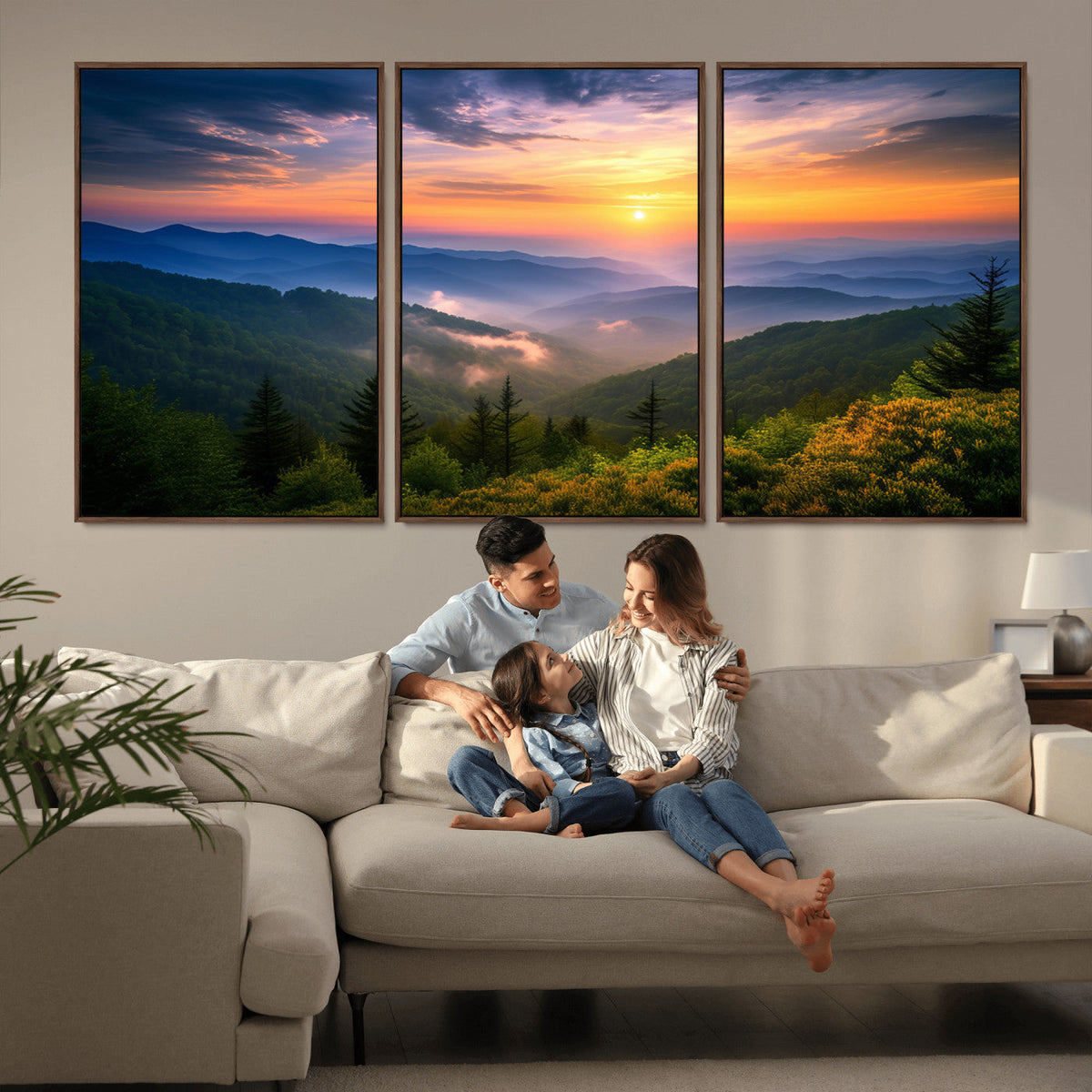 Majestic Mountain Sunrise Print | Landscape Wall Art |