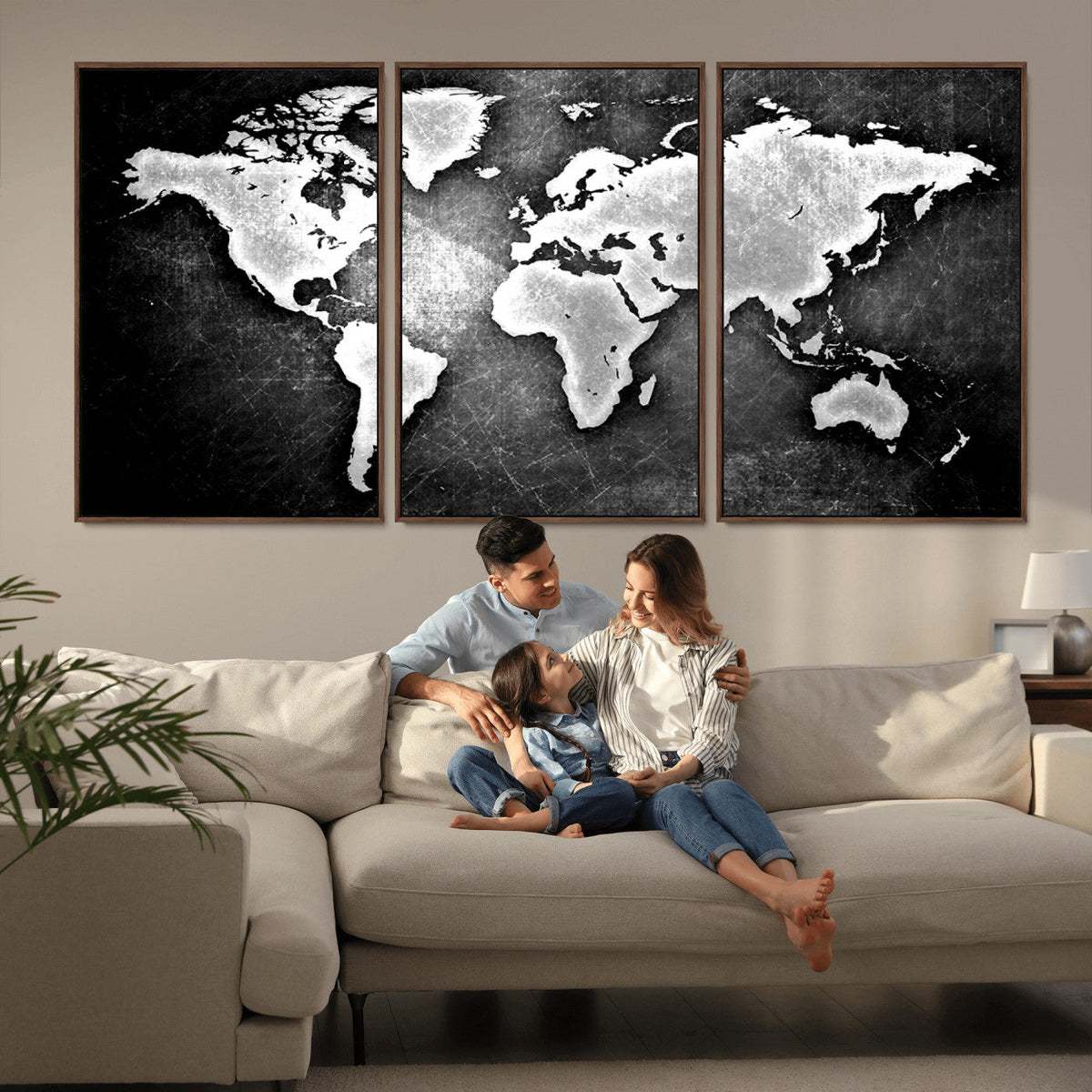 World Map Wall Art Canvas Print – Framed Wall Art for