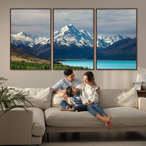 Mount Cook and Lake Pukaki Canvas Wall Art Print – Majestic