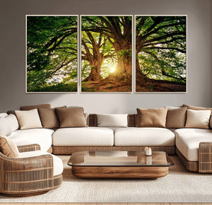 Majestic Ancient Tree Wall Art, NatureCanvas Print, Woodland
