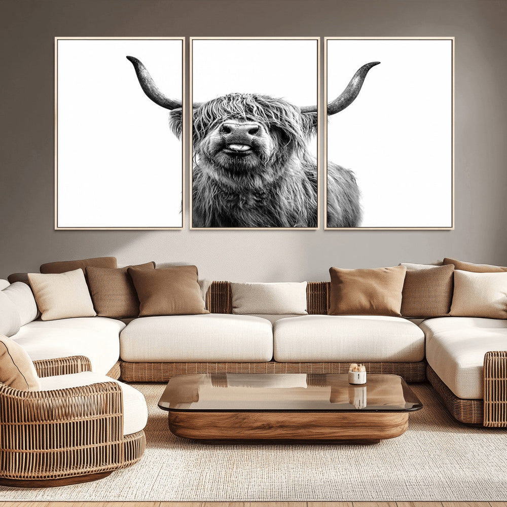 Fanny Scottish Highland Cow Cattle Art Print Farmhouse Wall