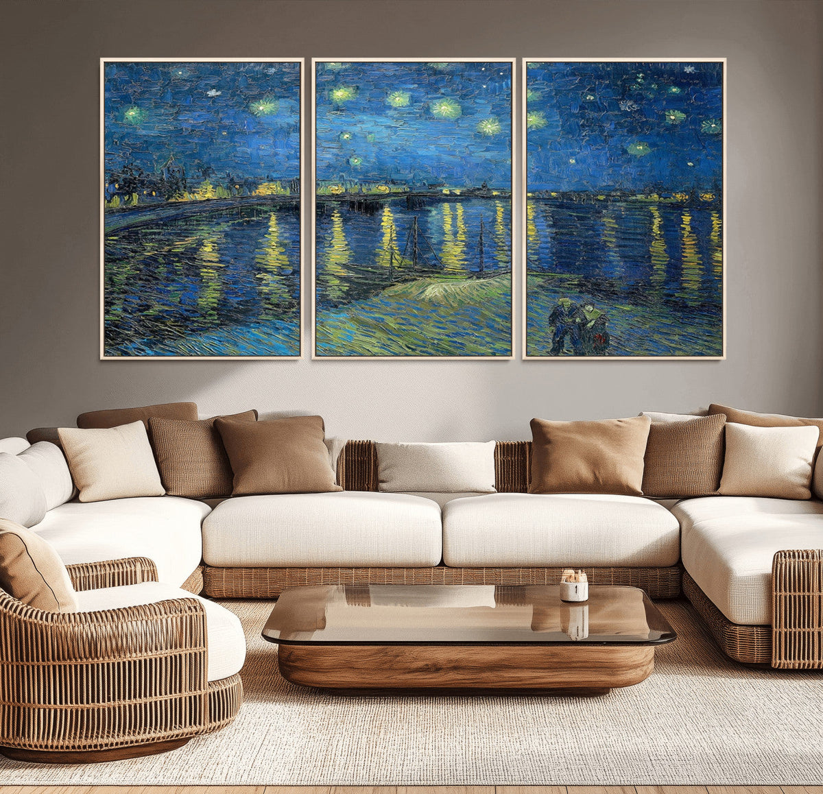 Vincent van Gogh Starry Night over the Rhone Abstract Wall