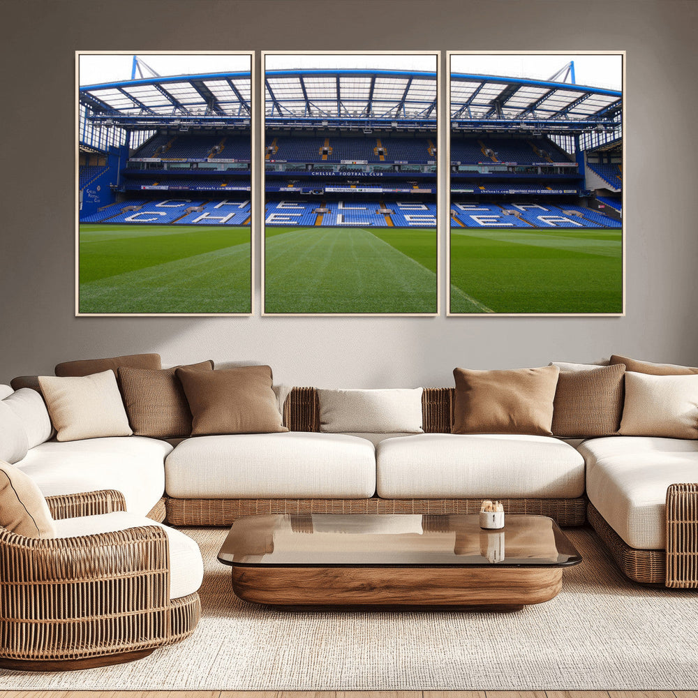 Chelsea FC Soccer Team Print - Stamford Bridge Stadium Wall