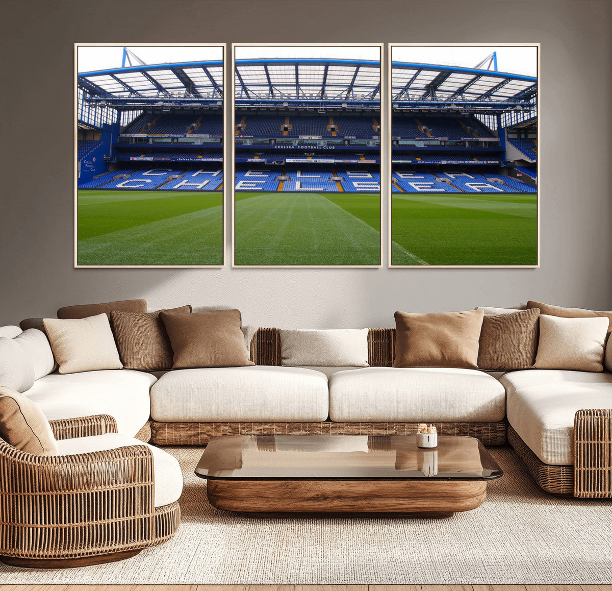 Chelsea FC Soccer Team Print - Stamford Bridge Stadium Wall