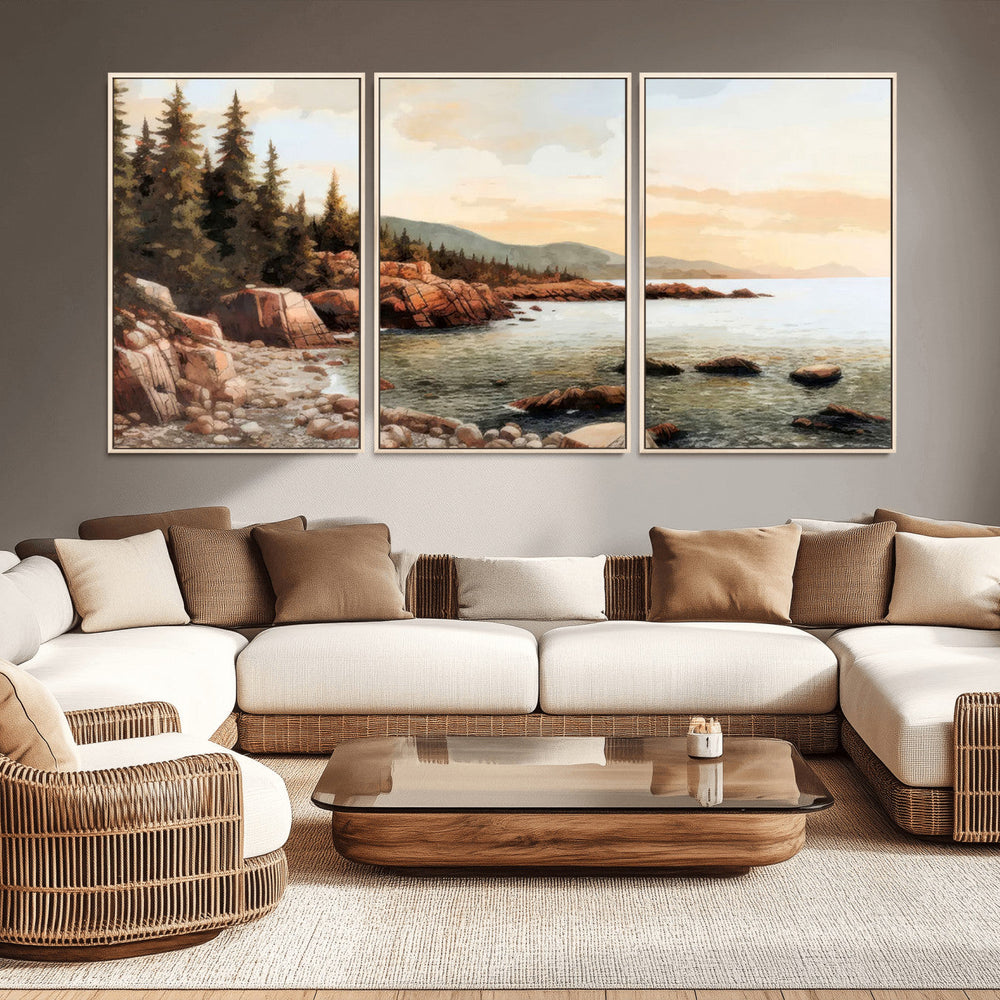 Serene Coastal View of Acadia National Park Wall Art -