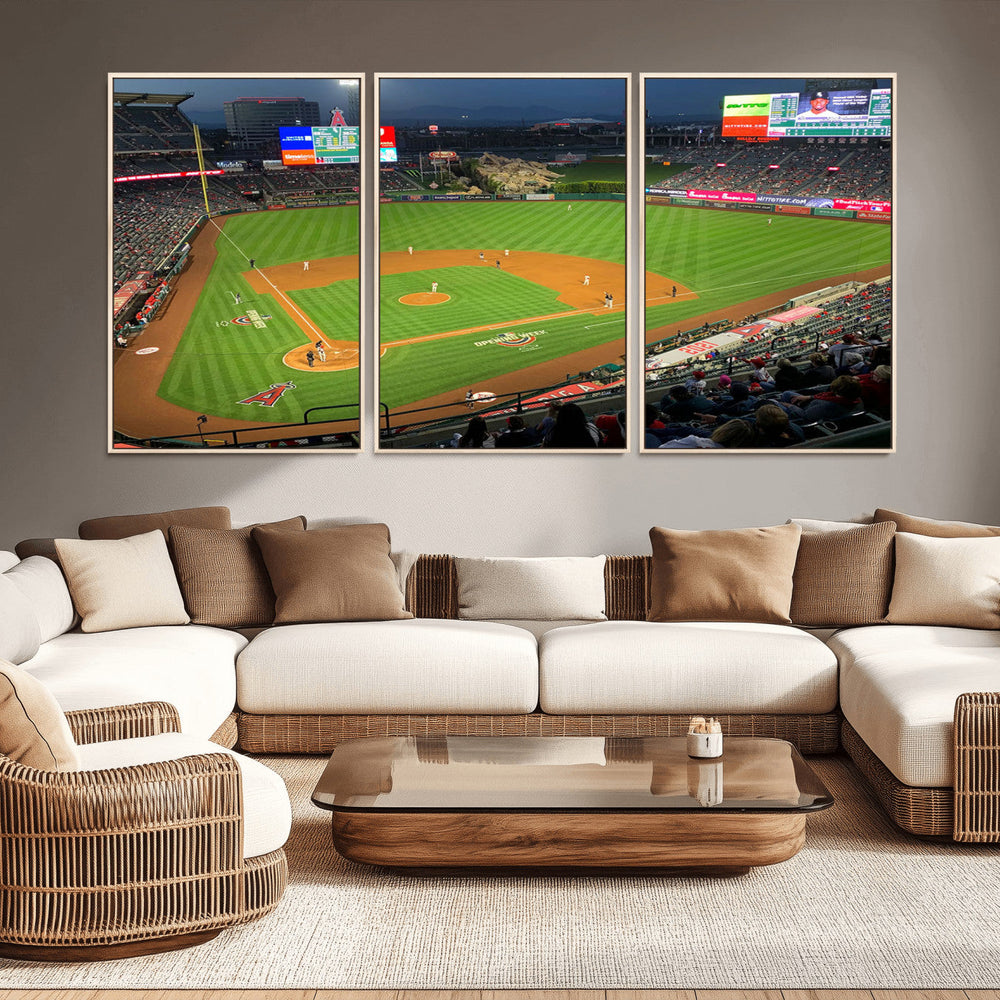 Angel Stadium Aerial Canvas Print – Los Angeles Angels