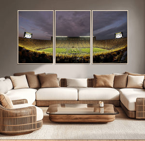 Michigan Wolverines Print - Michigan Stadium Wall Art Canvas