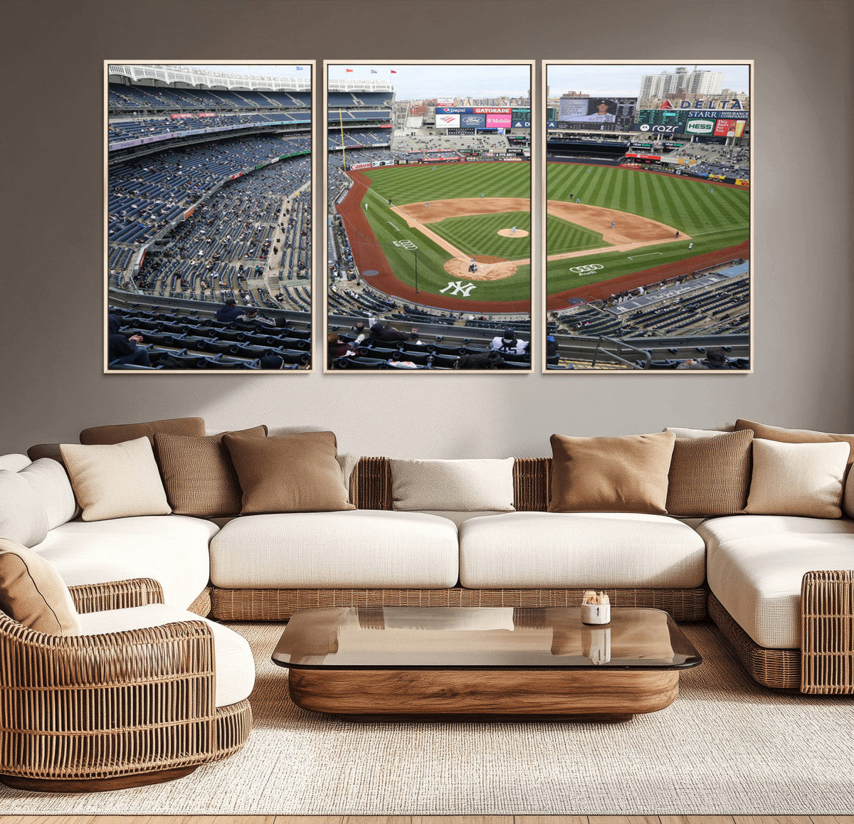 New York Yankees Baseball Team Print - Yankee Stadium Wall