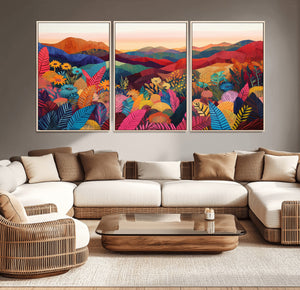 YAYOI KUSAMA Abstract Print - Landscape Canvas Wall Art