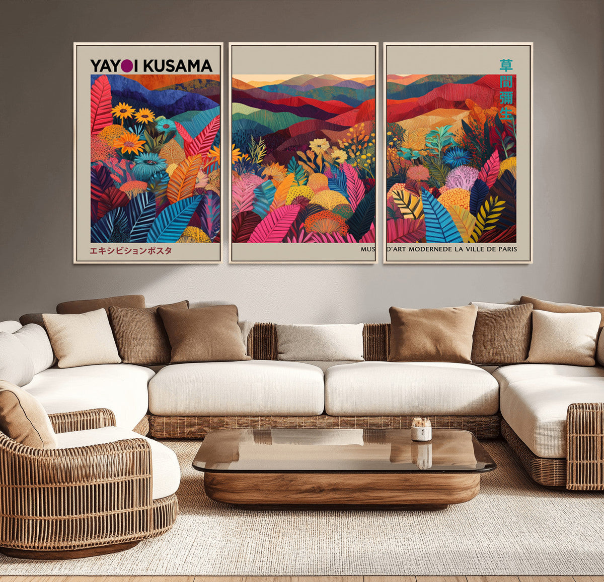Yayoi Kusama Wall Art Canvas Print, Abstract Art, Large