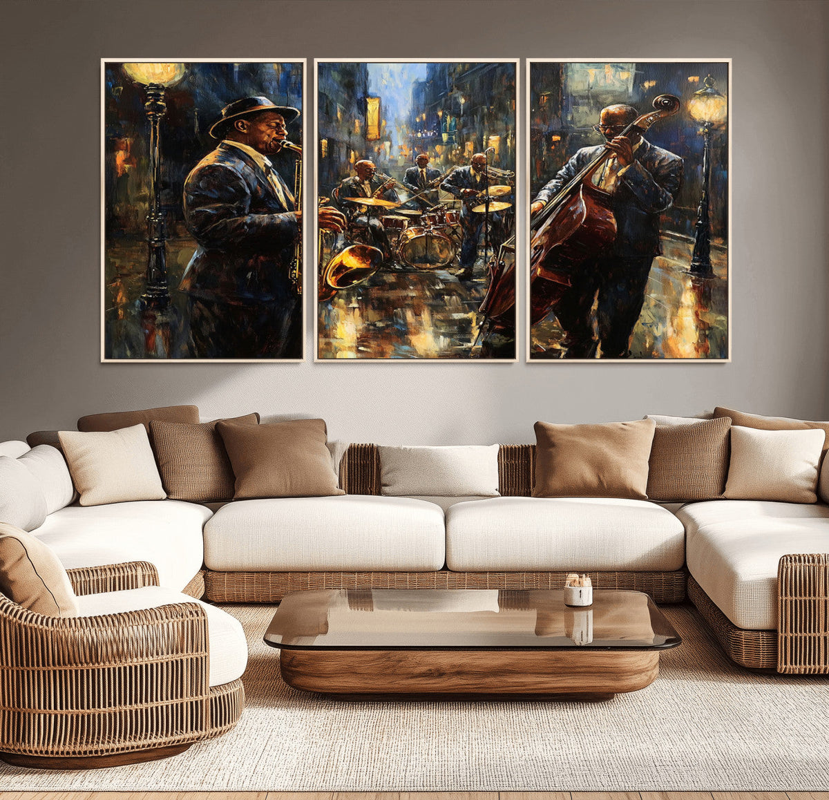 Jazz Canvas Wall Art Print – Abstract African American Music