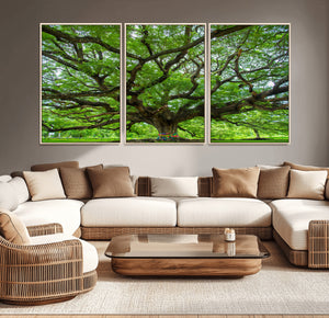 Oak Tree Wall Art Print, Forest Canvas Wall Art for Home and