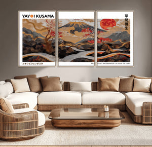 Modern Japanese Wall Art Canvas Print – Framed Abstract