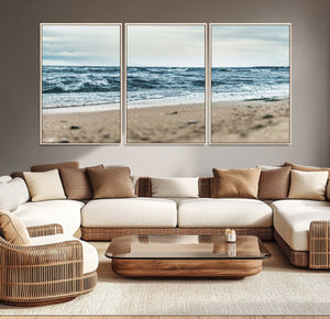 Ocean Wall Art Canvas Print – Moody Coastal Seascape Scene
