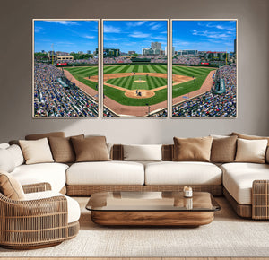 Wrigley Field Baseball Stadium Canvas Wall Art – Packed