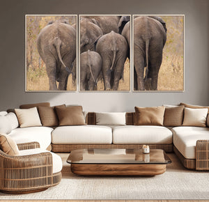 Wild Elephant Wall Art Canvas Print