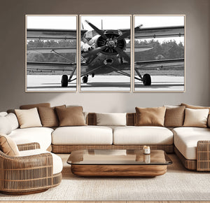 Wall Art Old War Plane Canvas Print